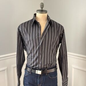 Versace Striped Button Up Shirt